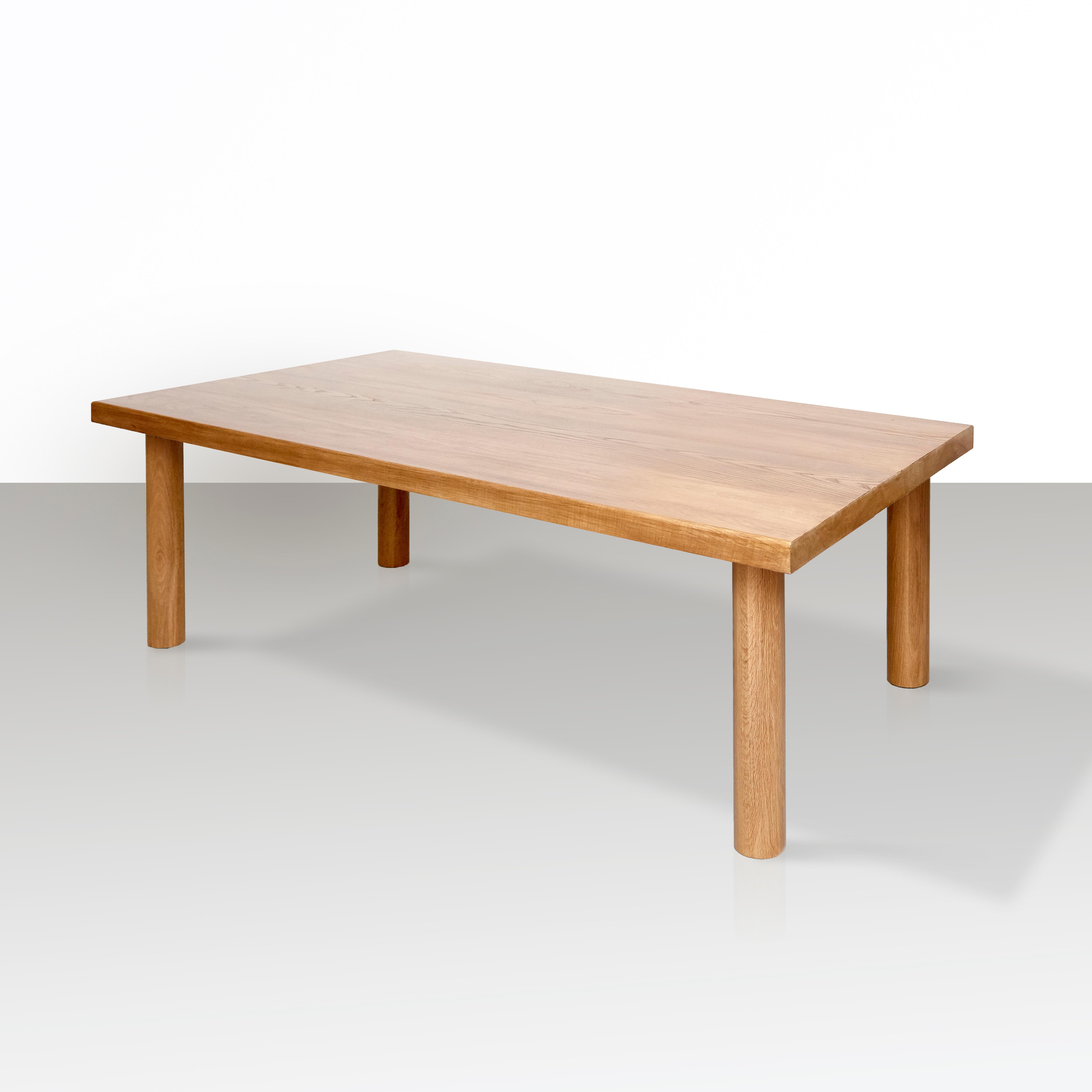 Large dining table by Dada est. manufactured in Barcelona, 2017.

Solid ash tree 

Six people table

Measures: 112.5 cm D x 180 cm W x 75 cm H 

Production delay: 6-8 weeks
There is the possibility of making it in different measures and