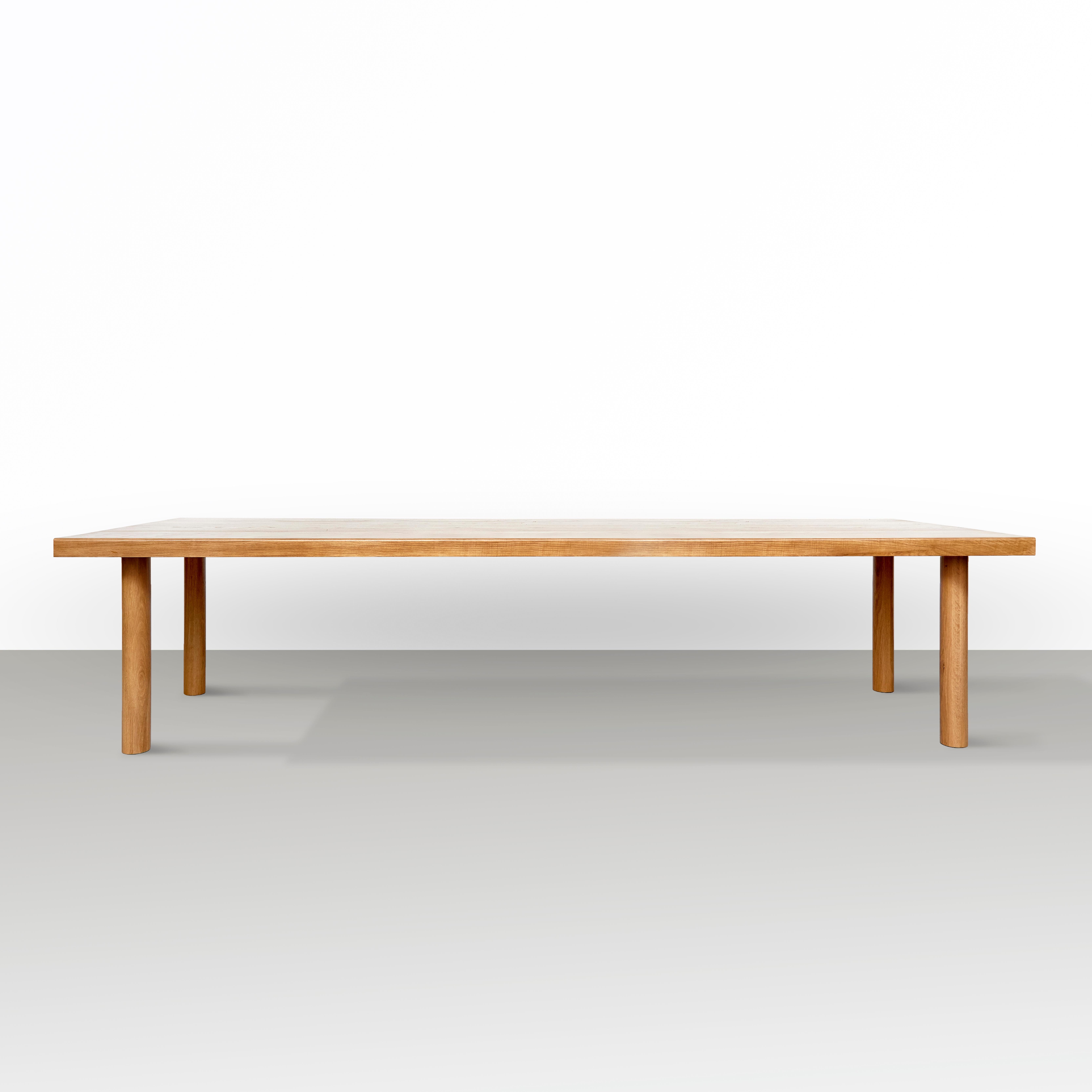 Large dining table by Dada est. manufactured in Barcelona, 2017.

Solid Ash tree eight people Table

Measures: 112.5 cm D x 290 cm W x 75 cm H 

Production delay: 6-8 weeks
There is the possibility of making it in different measures and