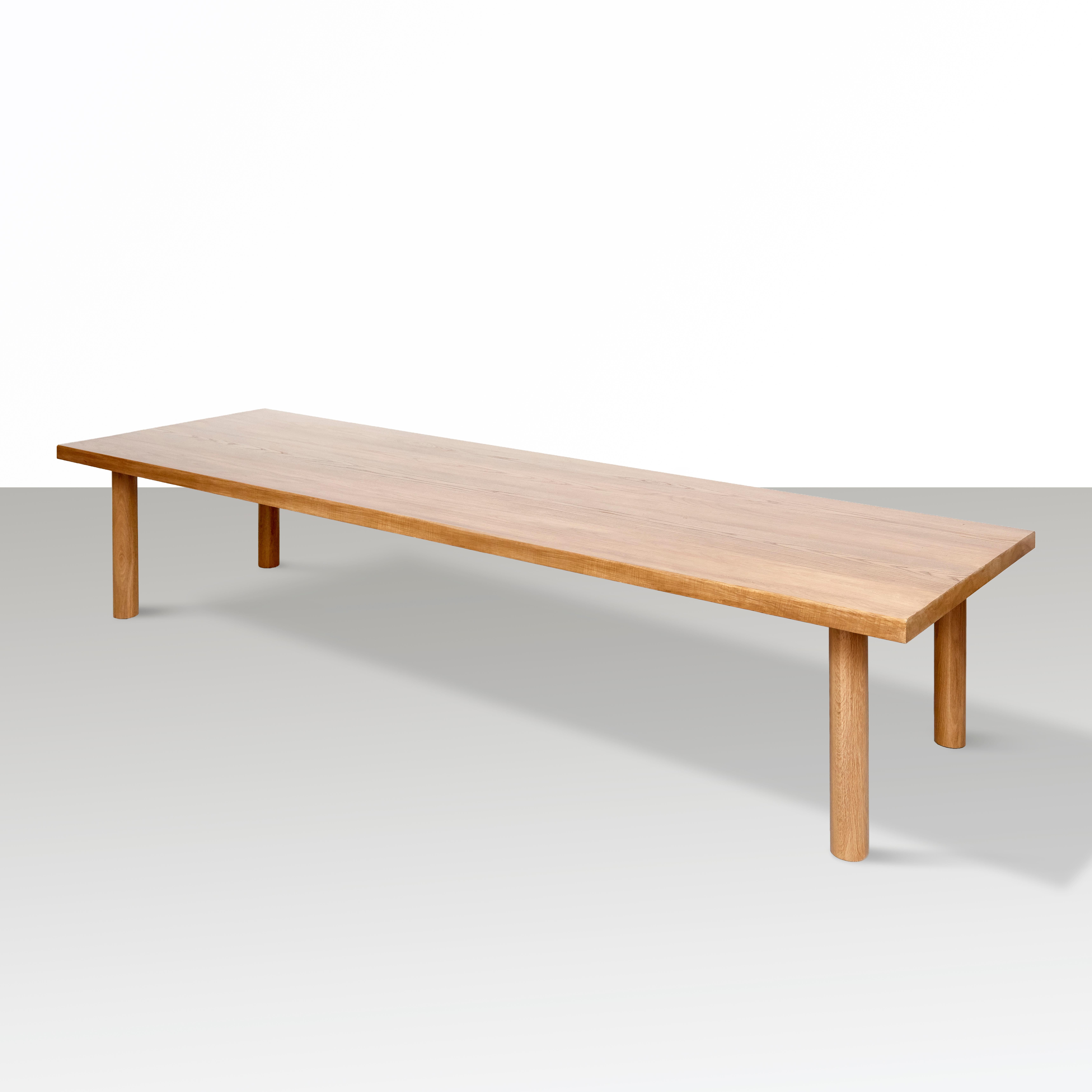 Mid-Century Modern Dada Est. Contemporary Solid Ash Extra Large Dining Table