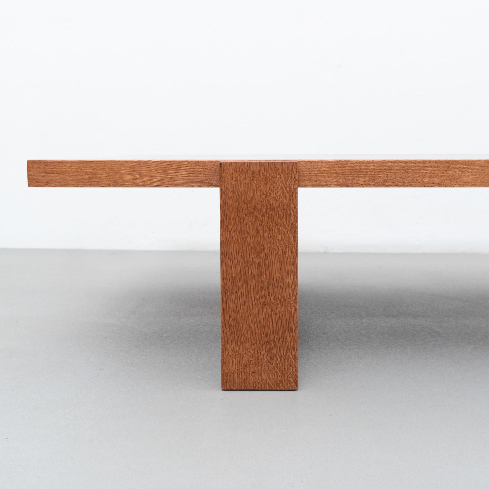 Mid-Century Modern Dada Est. Contemporary Solid Oak Low Table