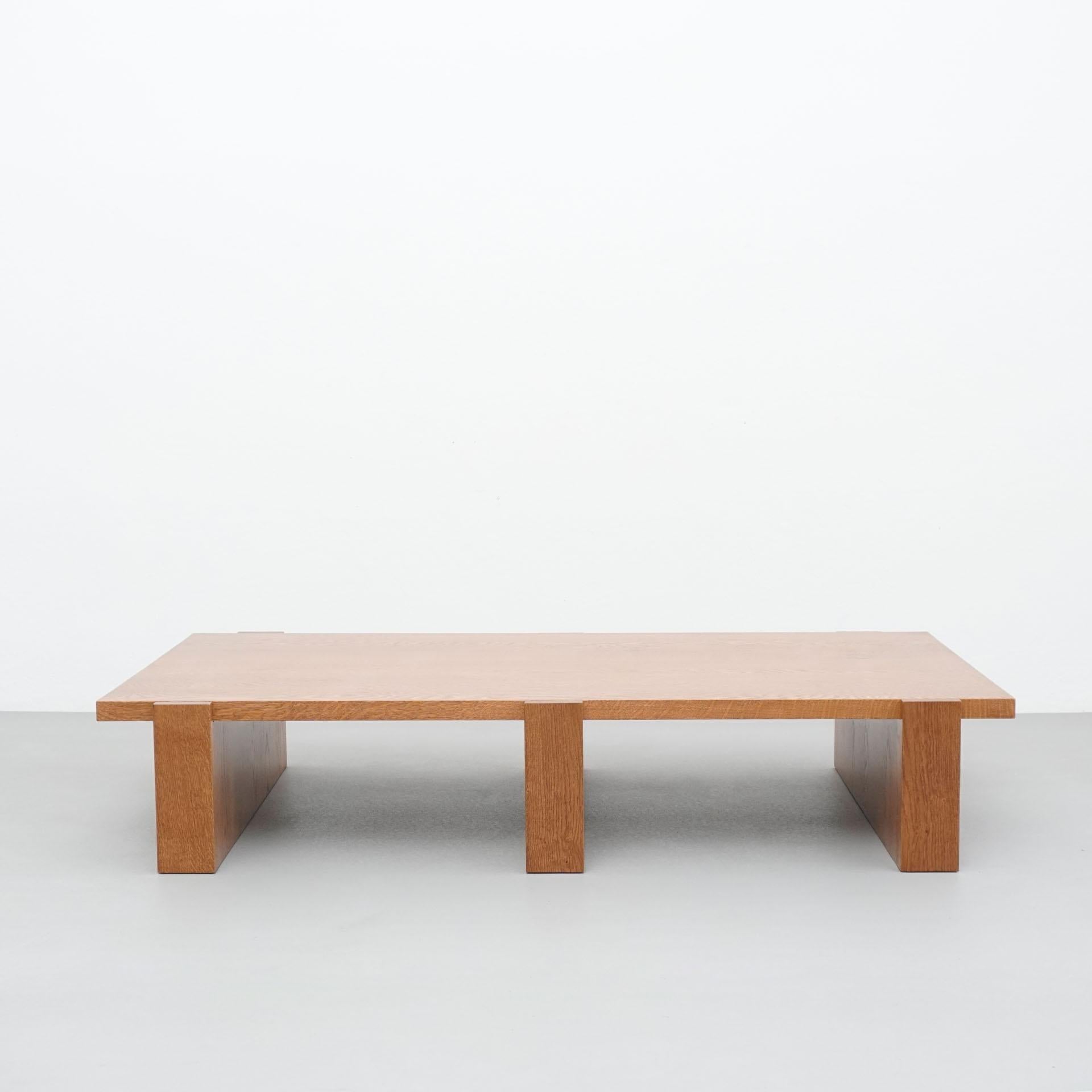 Mid-Century Modern Dada Est. Contemporary Solid Oak Low Table For Sale