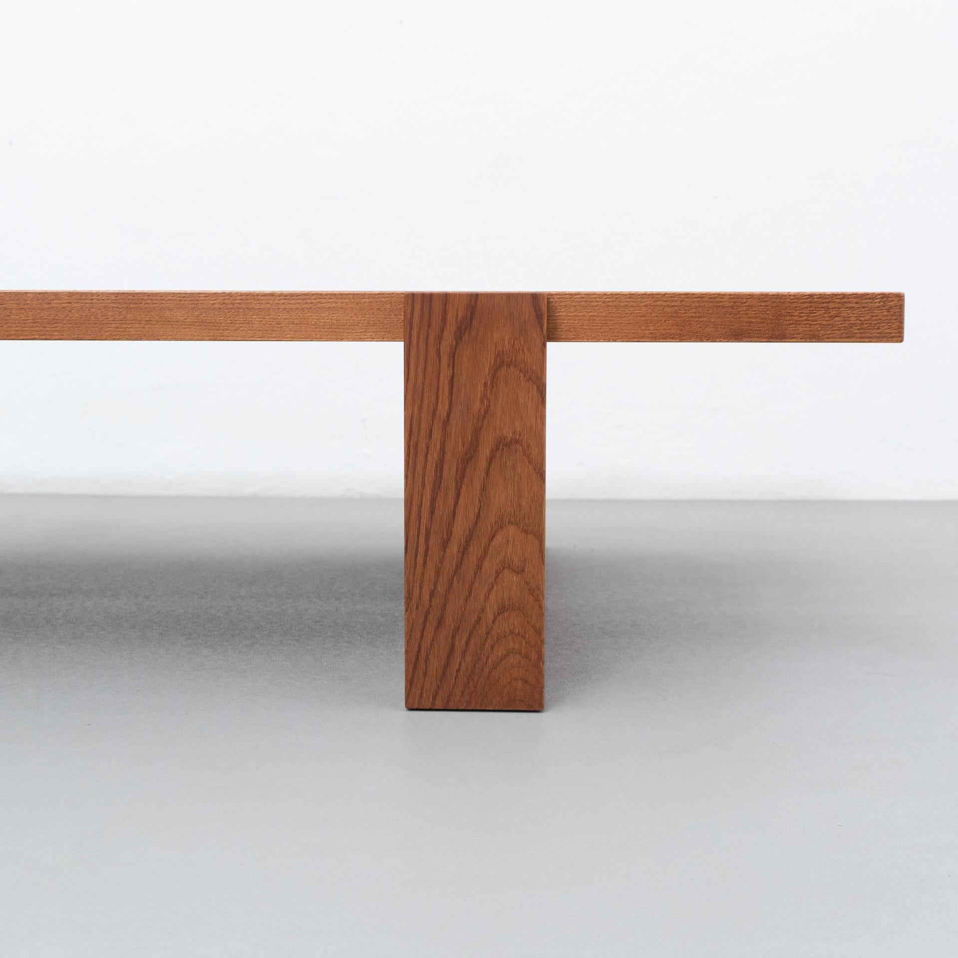 Spanish Dada Est. Contemporary Solid Oak Low Table  For Sale