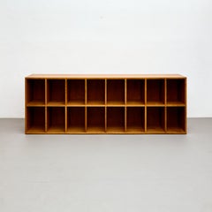 Dada Est. Custom Eiche Vinyl-Schallplattenschrank - Handgefertigte Lagerung mit Mid-Century