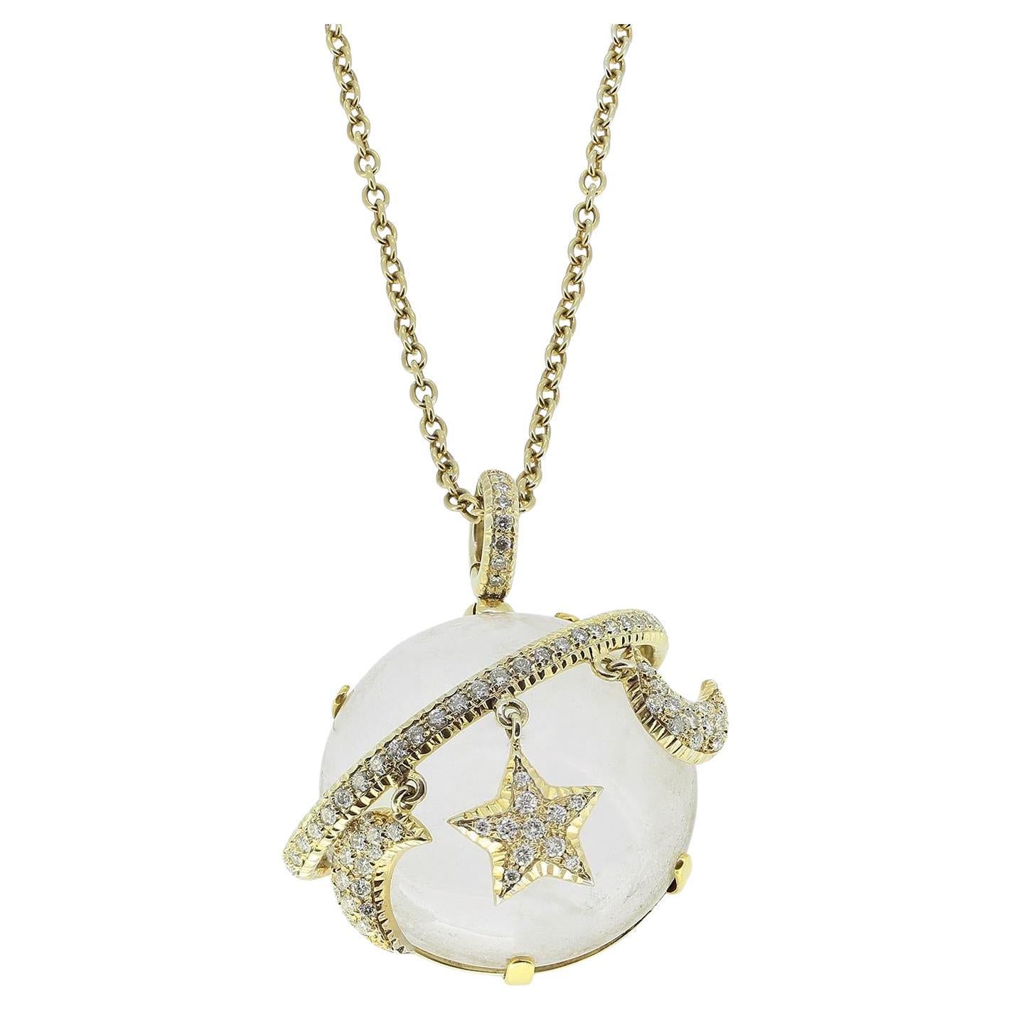 DADA Moonstone and Diamond Necklace