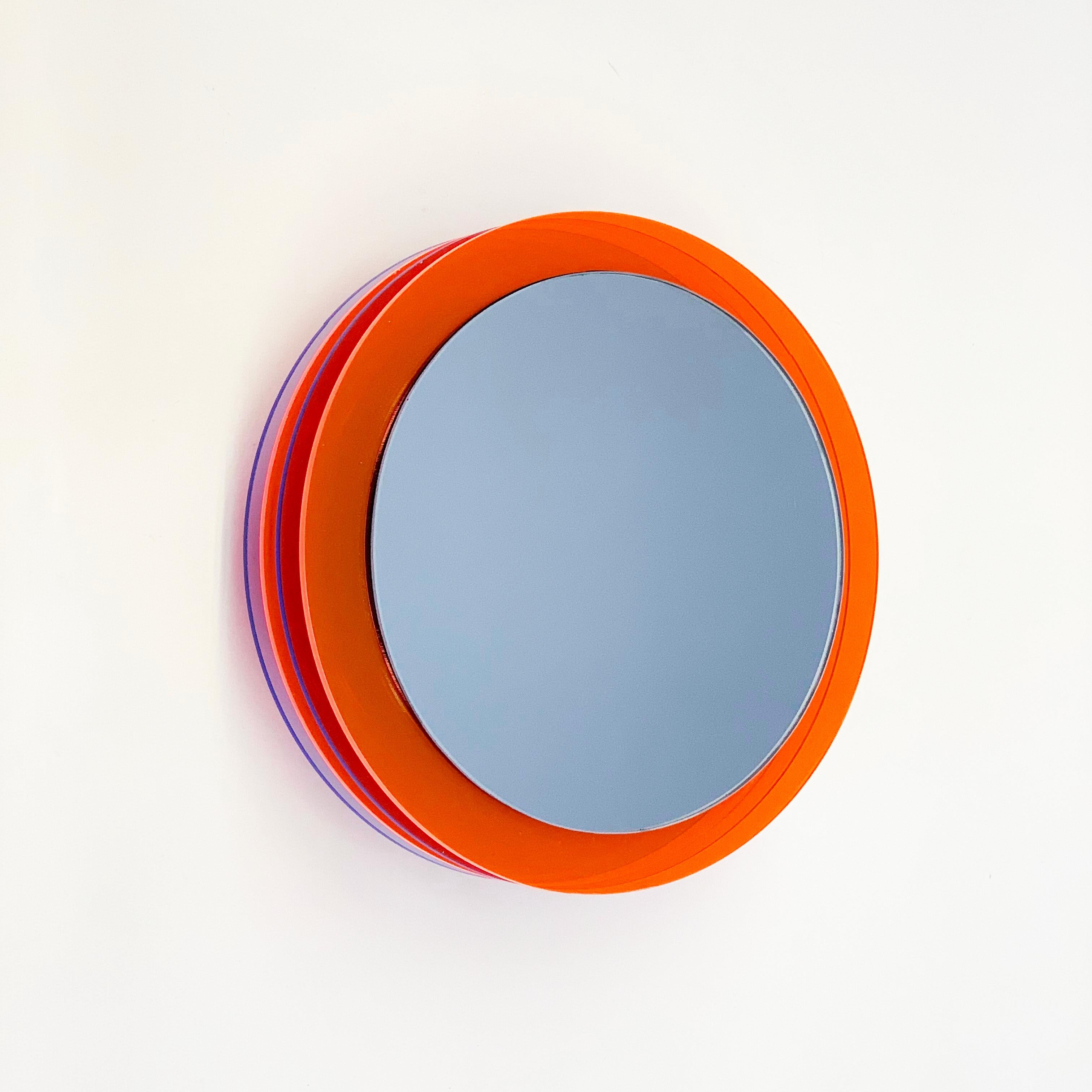 German Daddy - wall mirror with plexiglass, design sculpture by Andreas Berlin