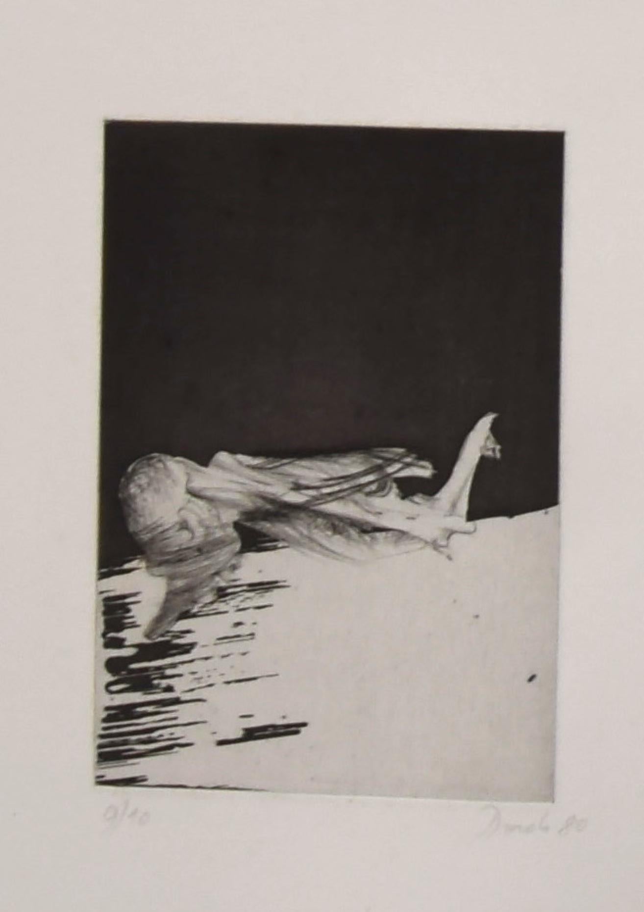 Dado (Miodrag Djuric) Abstract Print - Composition - Original Etching by Miodrag Djuric - 1980s