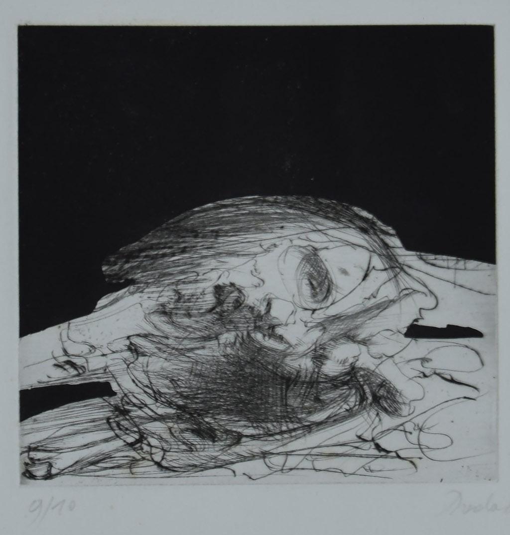 Dado (Miodrag Djuric) Abstract Print - Figure -  Etching by Dado - 1980