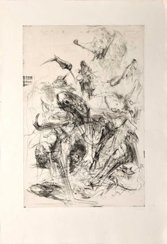 Ohne Titel - Radierung von Miodrag Djuric - 1980