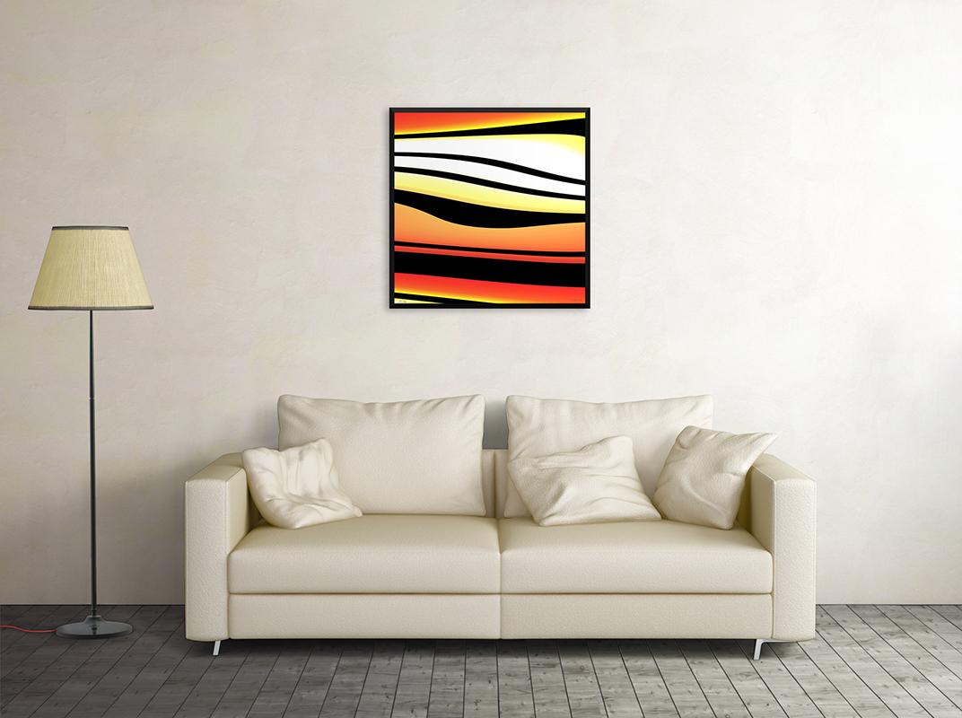 Piano G Minor is an enchanting giclée print realized by the contemporary artist Dadodu in 2017.

This original artwork shows an abstract composition with music notes playing in a virtual black space, creating the effect of a melody. This print makes