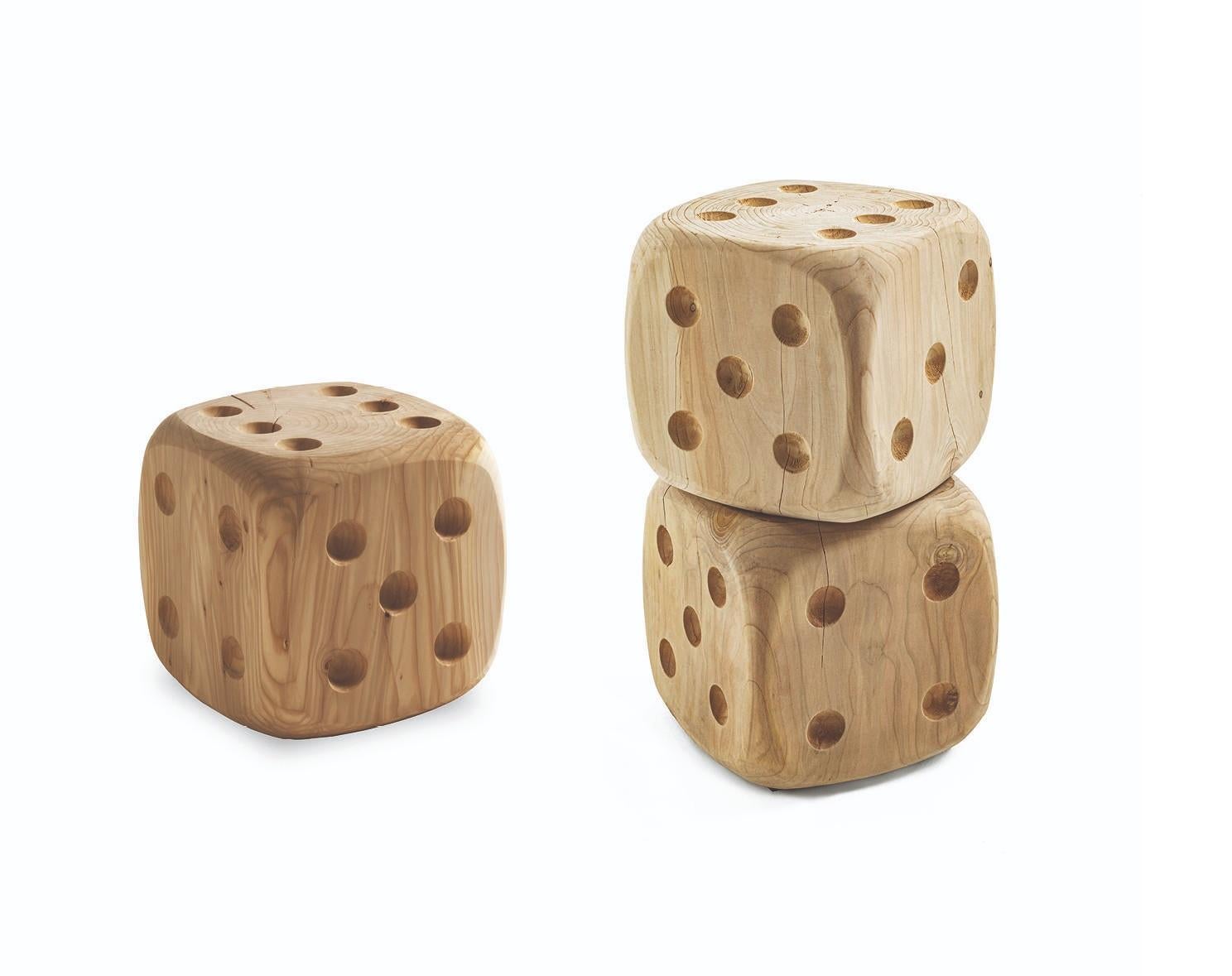 Contemporary Dadone Collectible Stools Carved From A Single Block Of Aromatic Cedar For Sale
