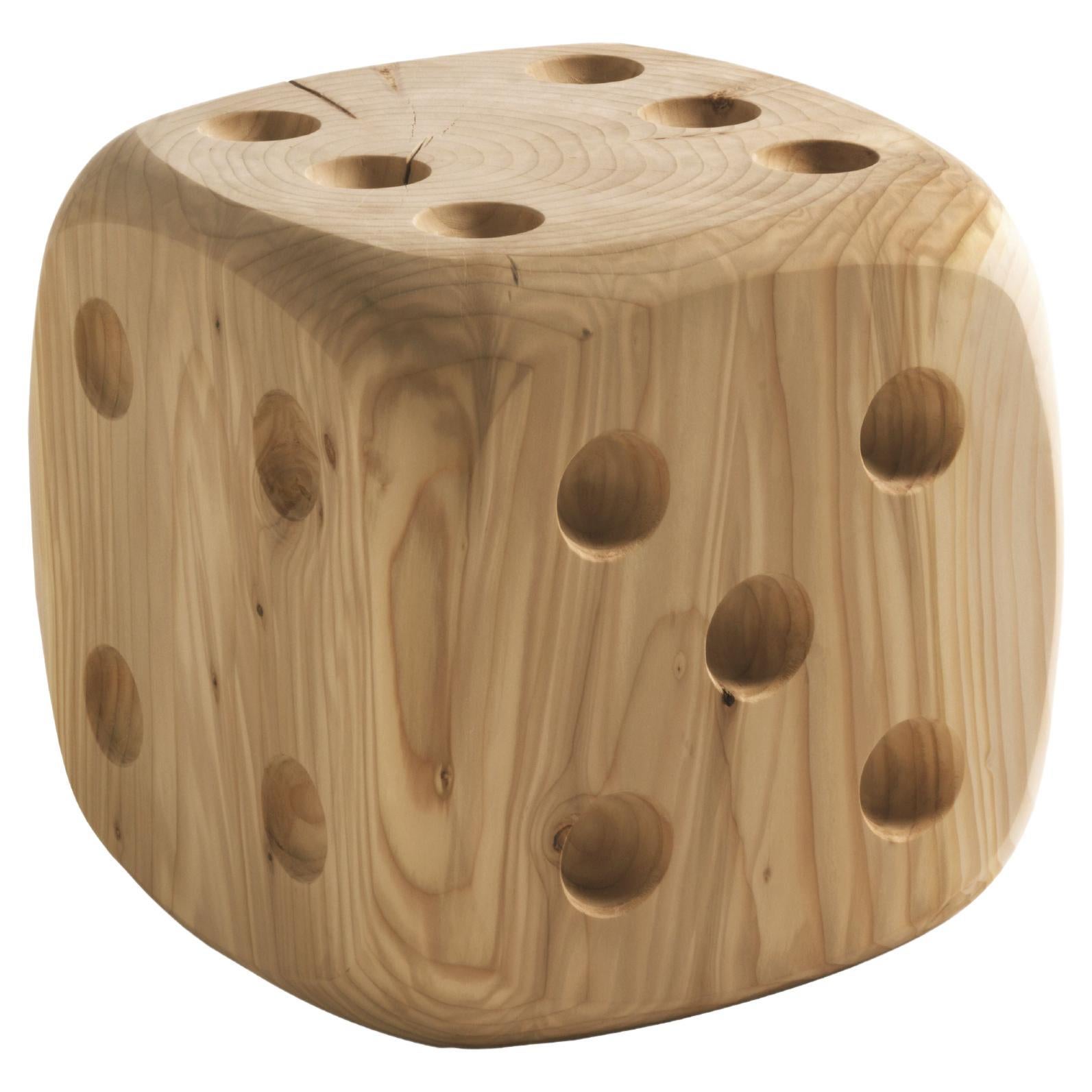 Dadone Small Stool Andrea Castrignano Contemporary Natural Cedar Made in Italy