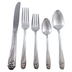 Daffodil by 1847 Rogers Silverplate Flatware Set for 8 Service 57 pieces Dinner