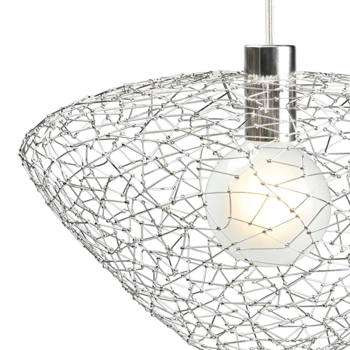 Organic Modern Daffy Diamond 'Silver' by Ango, Handcrafted Pendant Lights in Jewelry Look For Sale