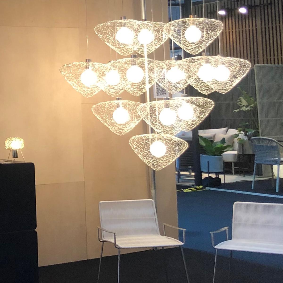 Daffy Diamond 'Silver' by Ango, Handcrafted Pendant Lights in Jewelry Look In New Condition For Sale In Bangkok, TH