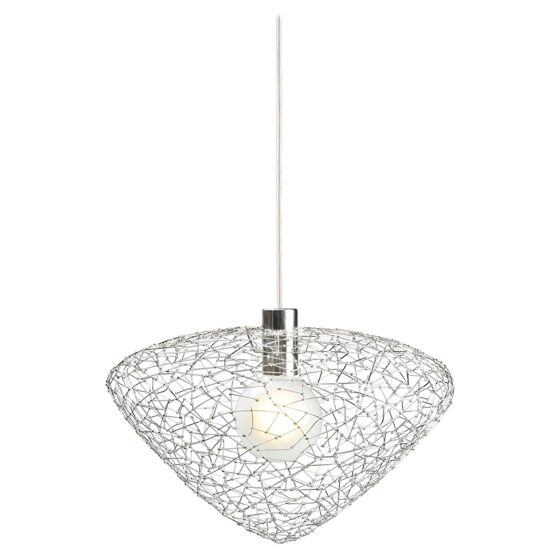 Daffy Diamond 'Silver' by Ango, Handcrafted Pendant Lights in Jewelry Look For Sale