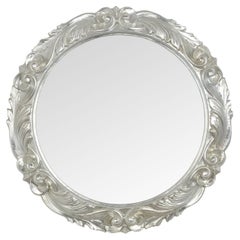 Dafne Circular Silver Wall Mirror by Mo.Wa