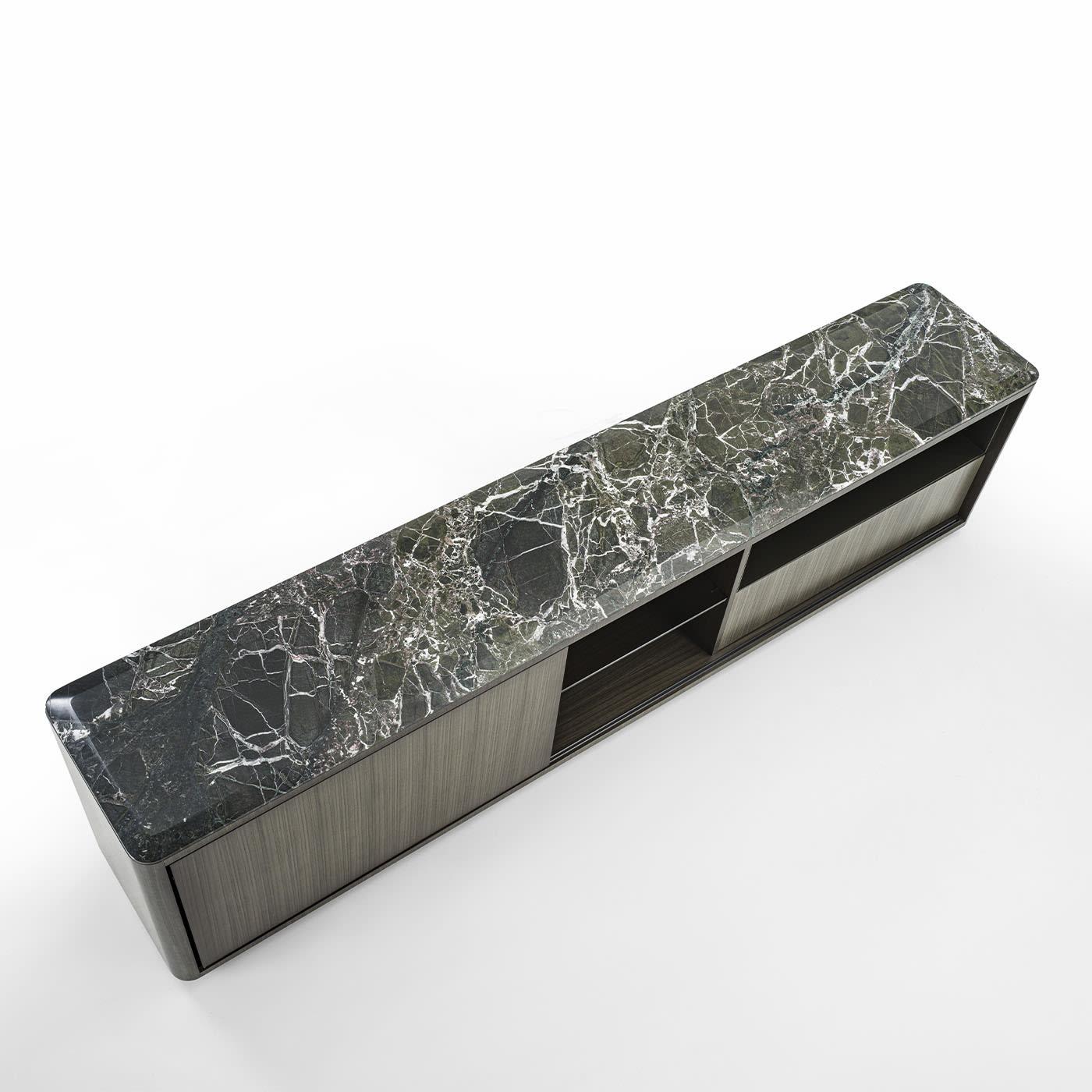 Contemporary Dafne Dark Tay and Lepanto Marble Sideboard For Sale