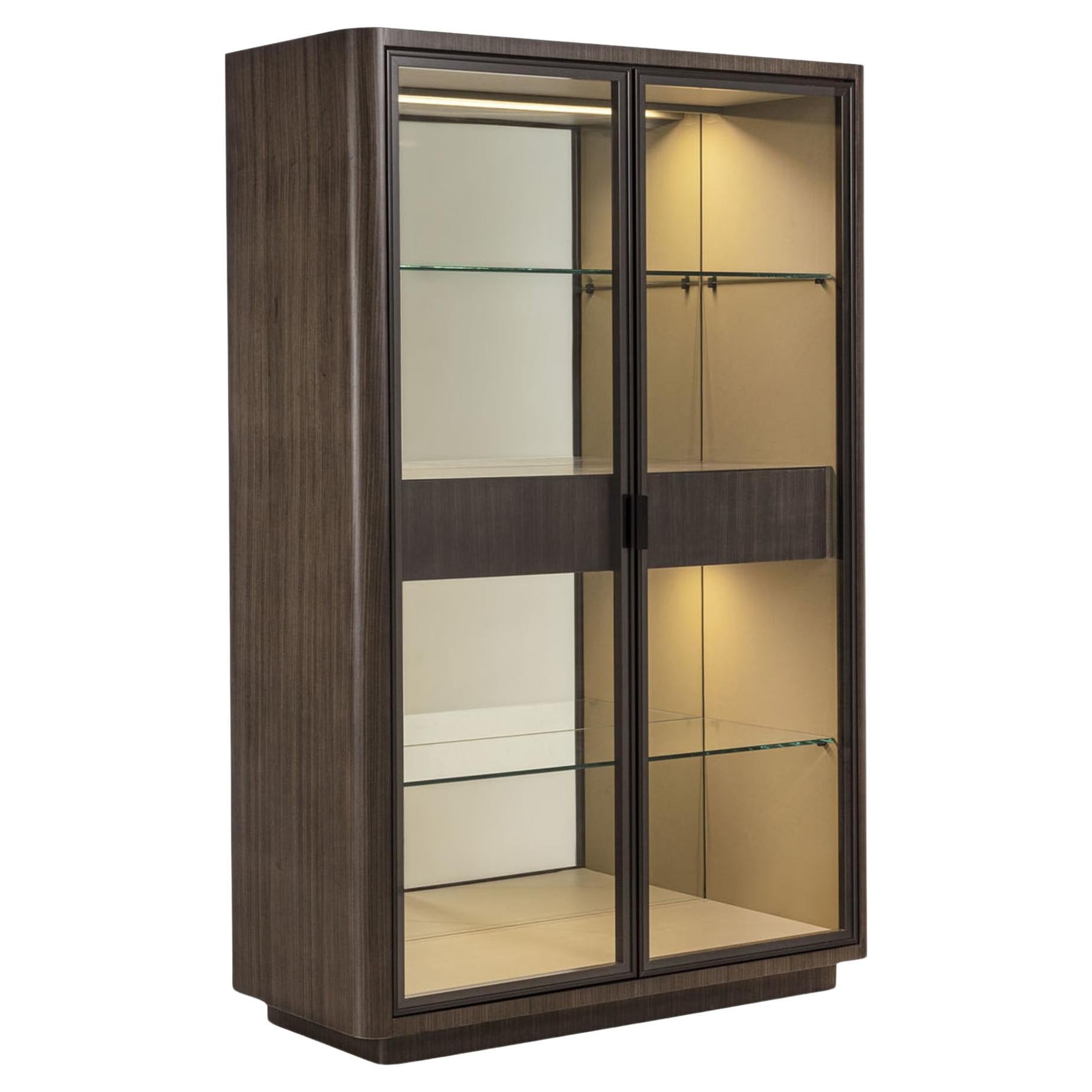 Dafne Glass Cabinet With Drawers For Sale