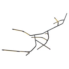 Organic Form Pendant Darkened Brass Finish Light Sculpted by Morghen Studio