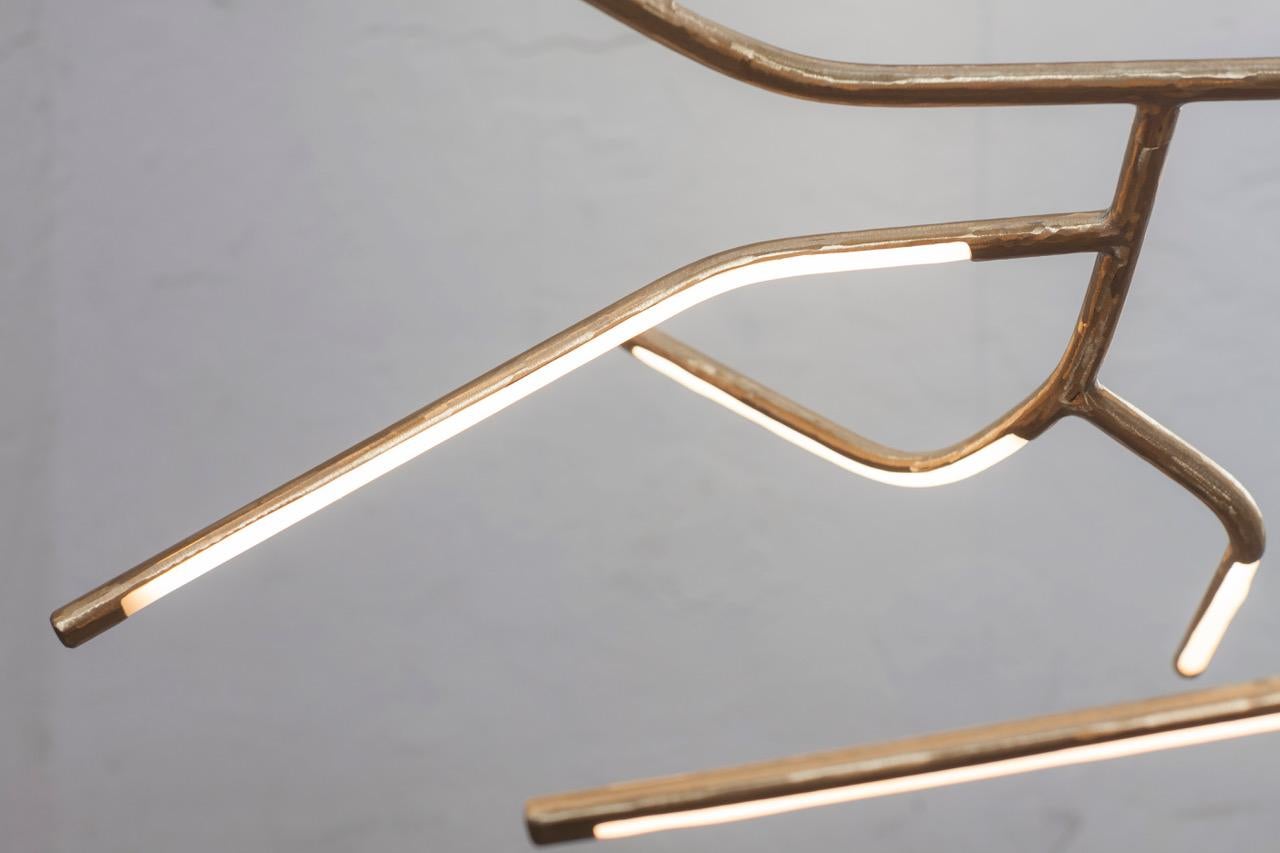 Dafne Pendant Light Sculpted Large by Morghen Studio For Sale 1
