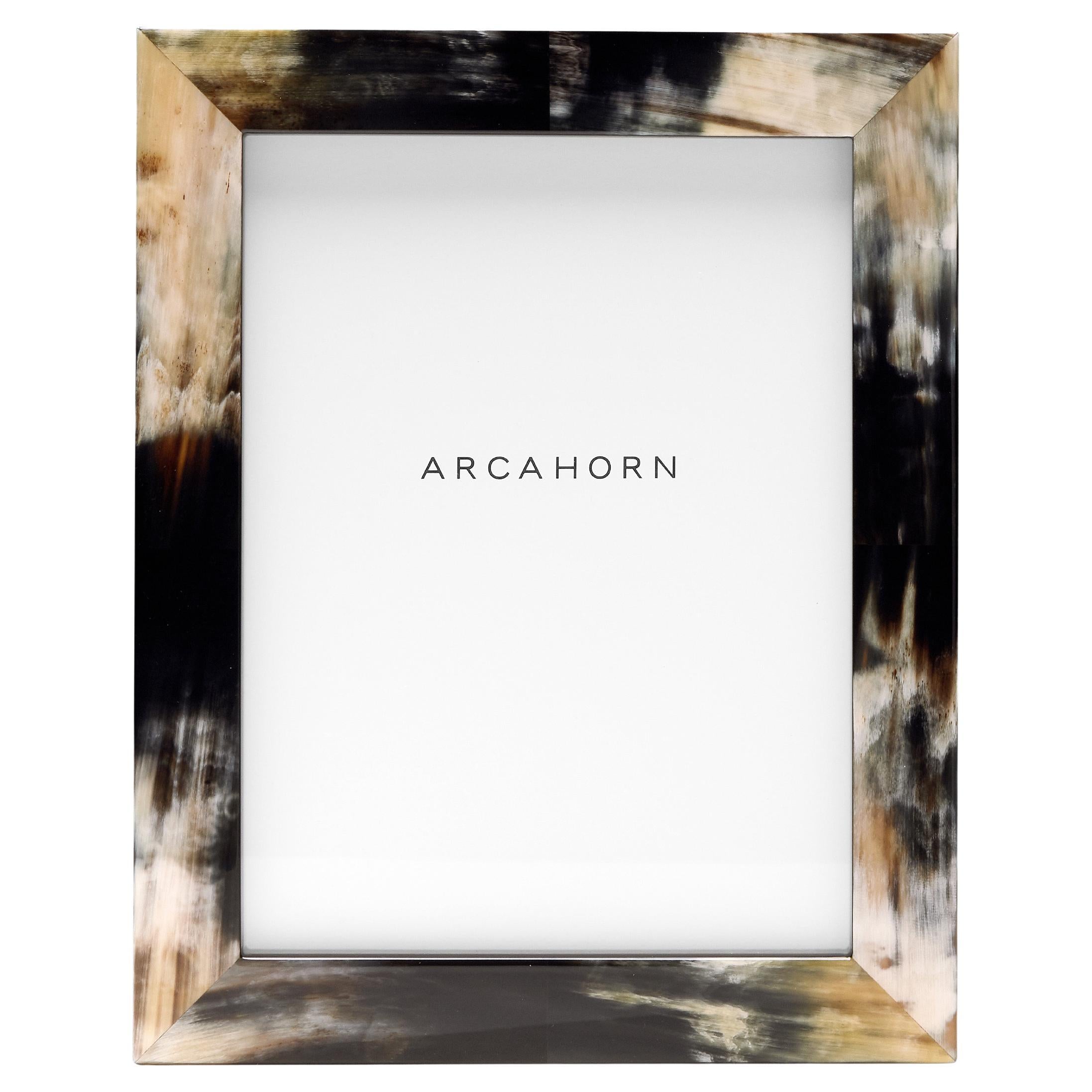 Cadre photo Dafne en Corno Italiano et bois laqué noir brillant:: Mod. 873