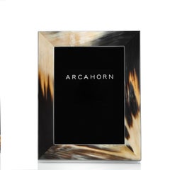 Dafne Picture Frame in Corno Italiano and Glossy Black Lacquered Wood, Mod. 872