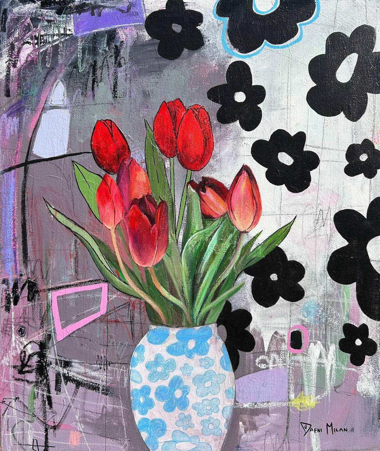 To Be Loved, Originalgemälde – Mixed Media Art von Dafni Milan