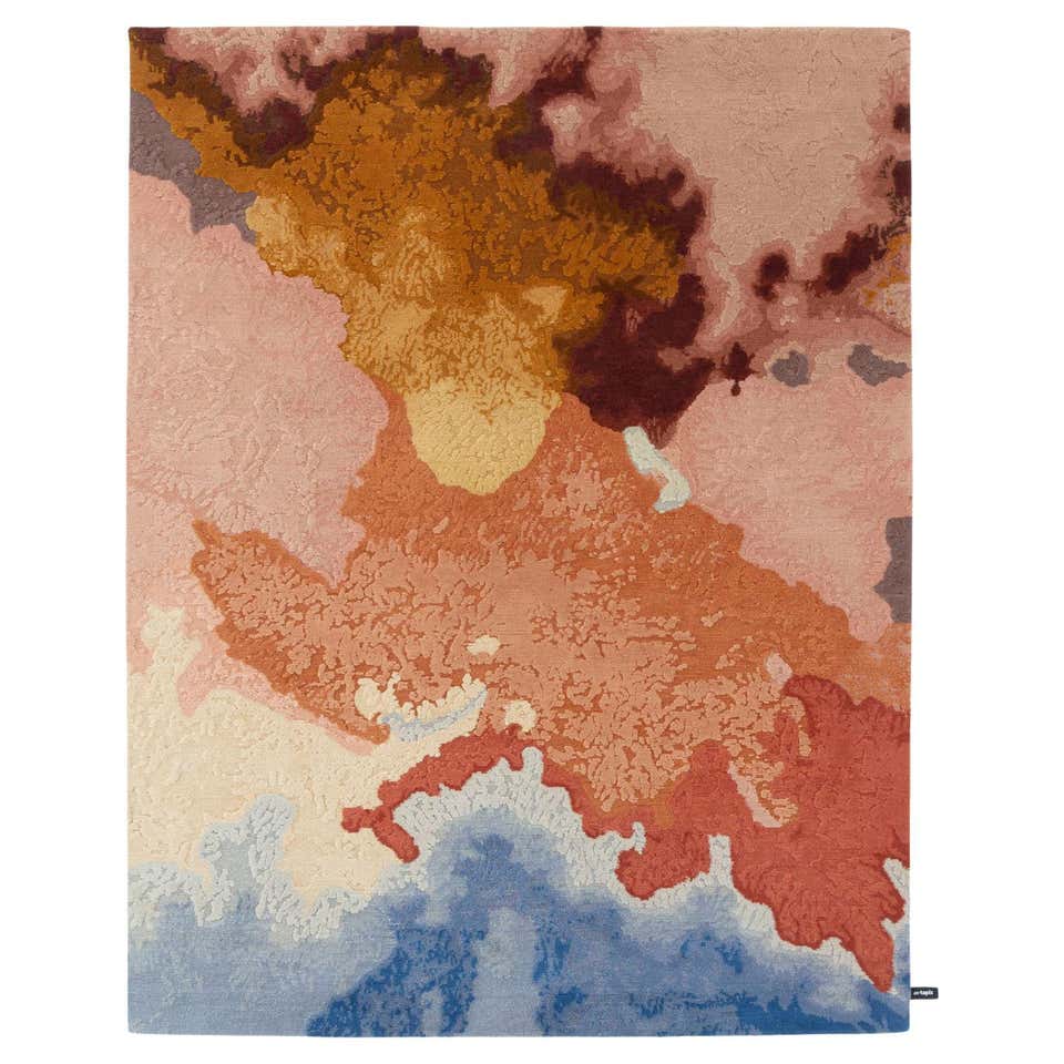 Tufted Rag Rug Irregular Shape Hand-Tufted Wool Rug ' Las Vegas or Heaven ' by RAG ...