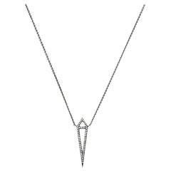 Eva Fehren Dagger Pendant in 18 Karat Blackened White Gold