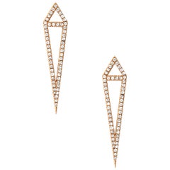 Eva Fehren Clous d'oreilles dagger en or rose 18 carats