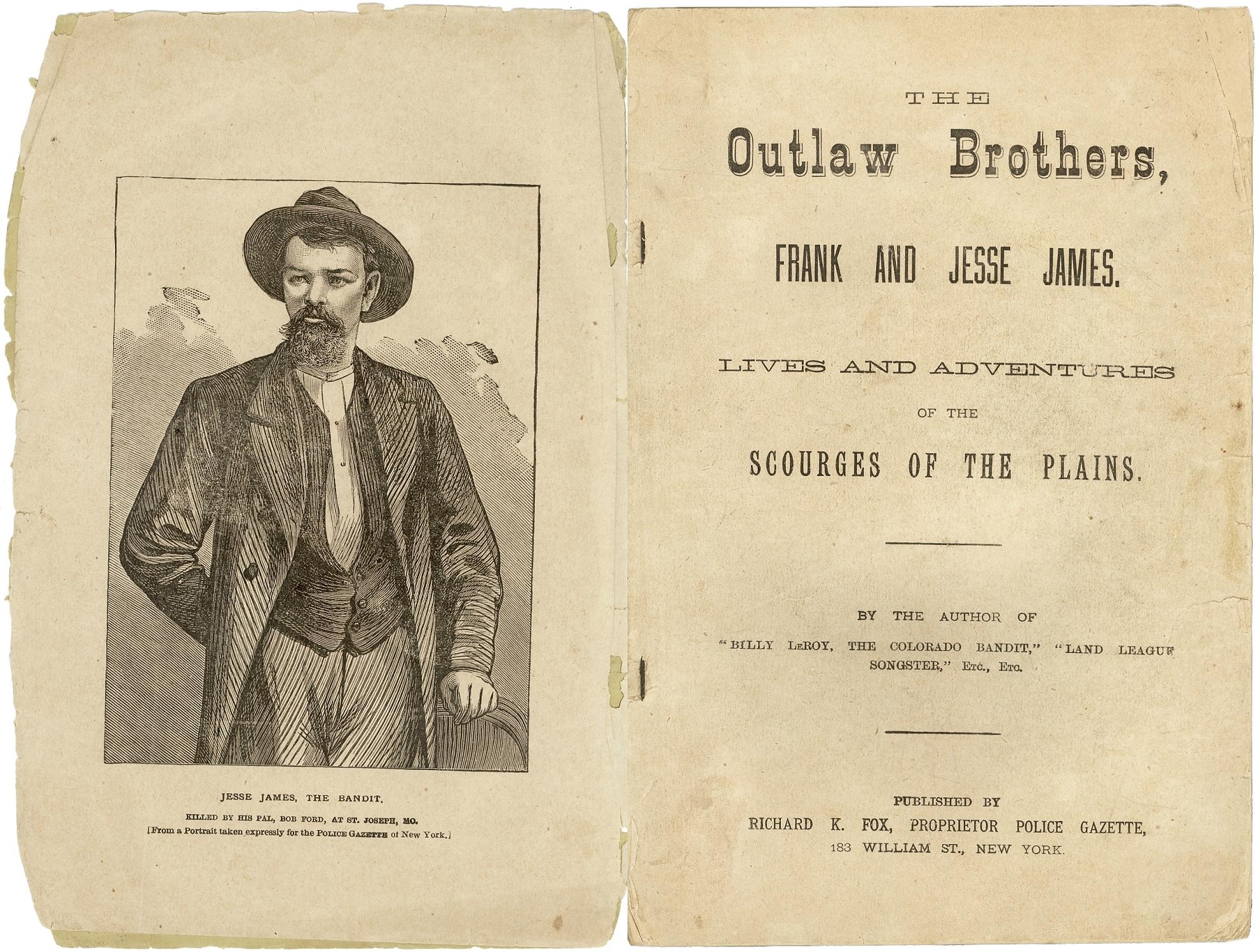 Daggett, Thomas F.. Les frères Outlaw, Frank et Jesse James. IX{}E{} Édition 1881 Bon état - En vente à Hillsborough, NJ