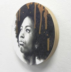 "Not All That Glitters II" by Daggi Wallace, Original Painting, Female Portrait