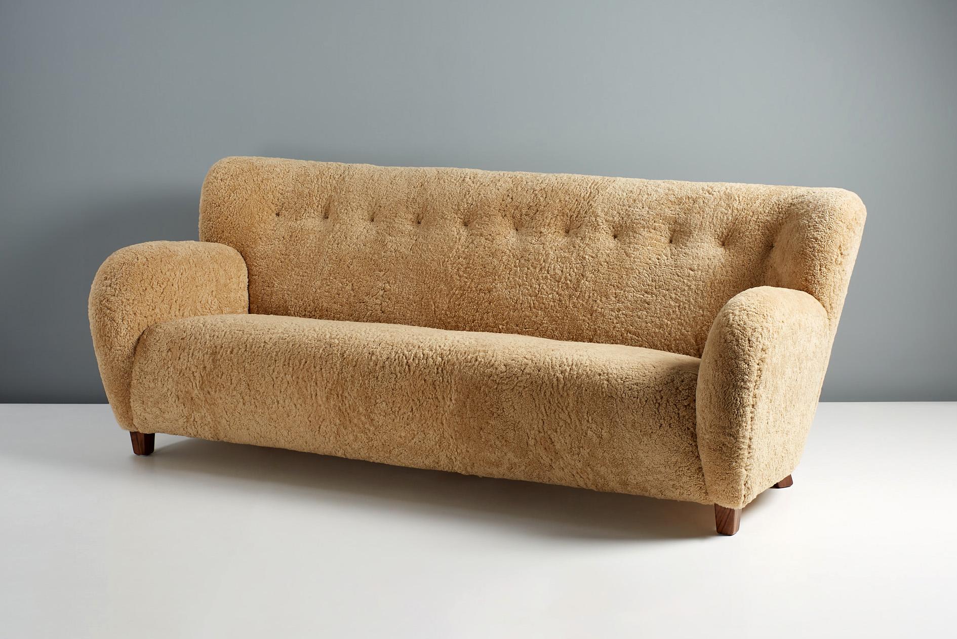 Dagmar Custom Made Karu Sheepskin Sofa For Sale 1