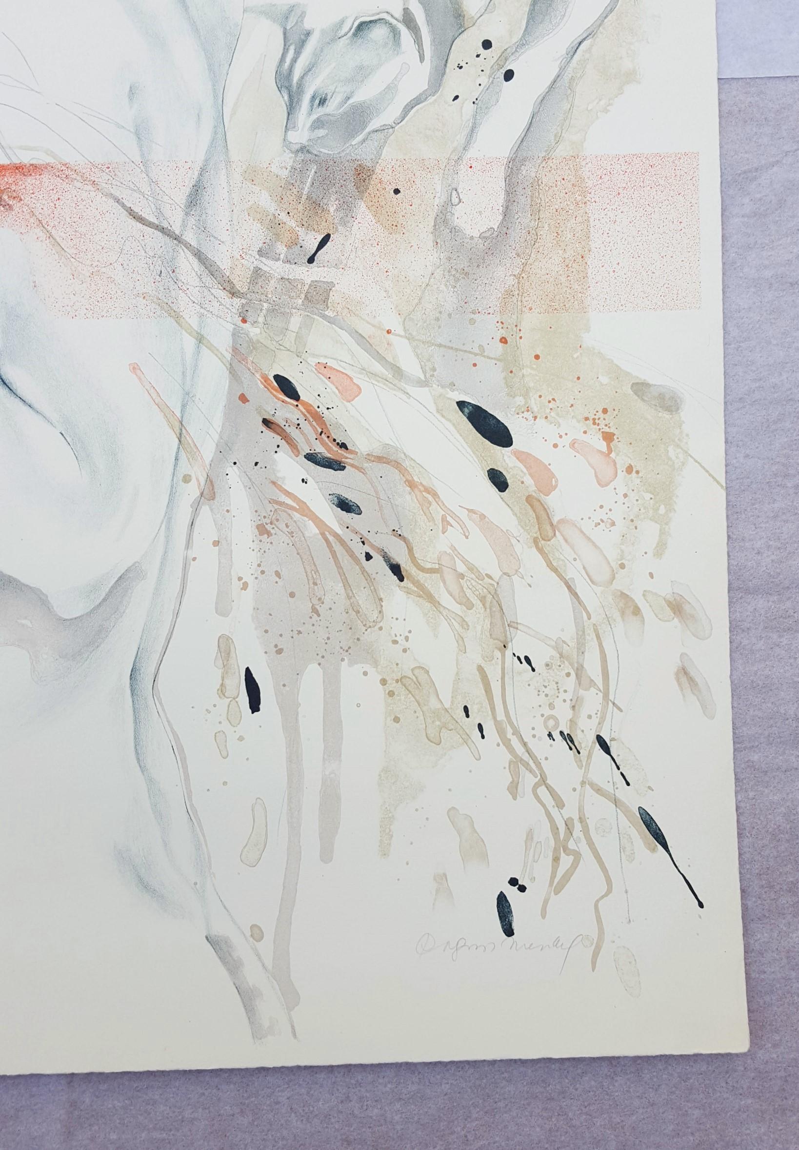 Akt III mit Porträt /// Zeitgenössische Künstlerin Katze Figurative Kunst Moderne im Angebot 1