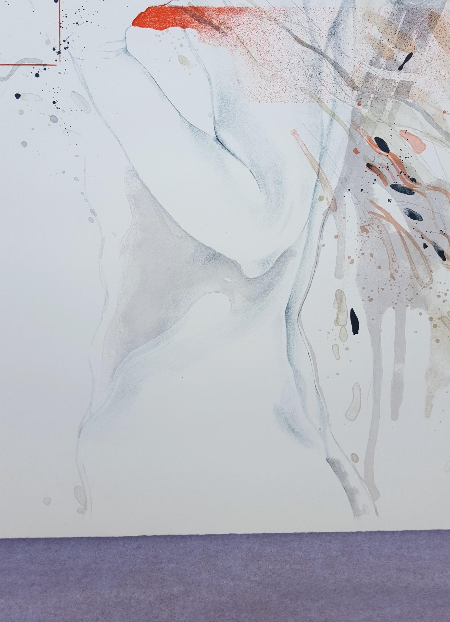 Akt III mit Porträt /// Zeitgenössische Künstlerin Katze Figurative Kunst Moderne im Angebot 5