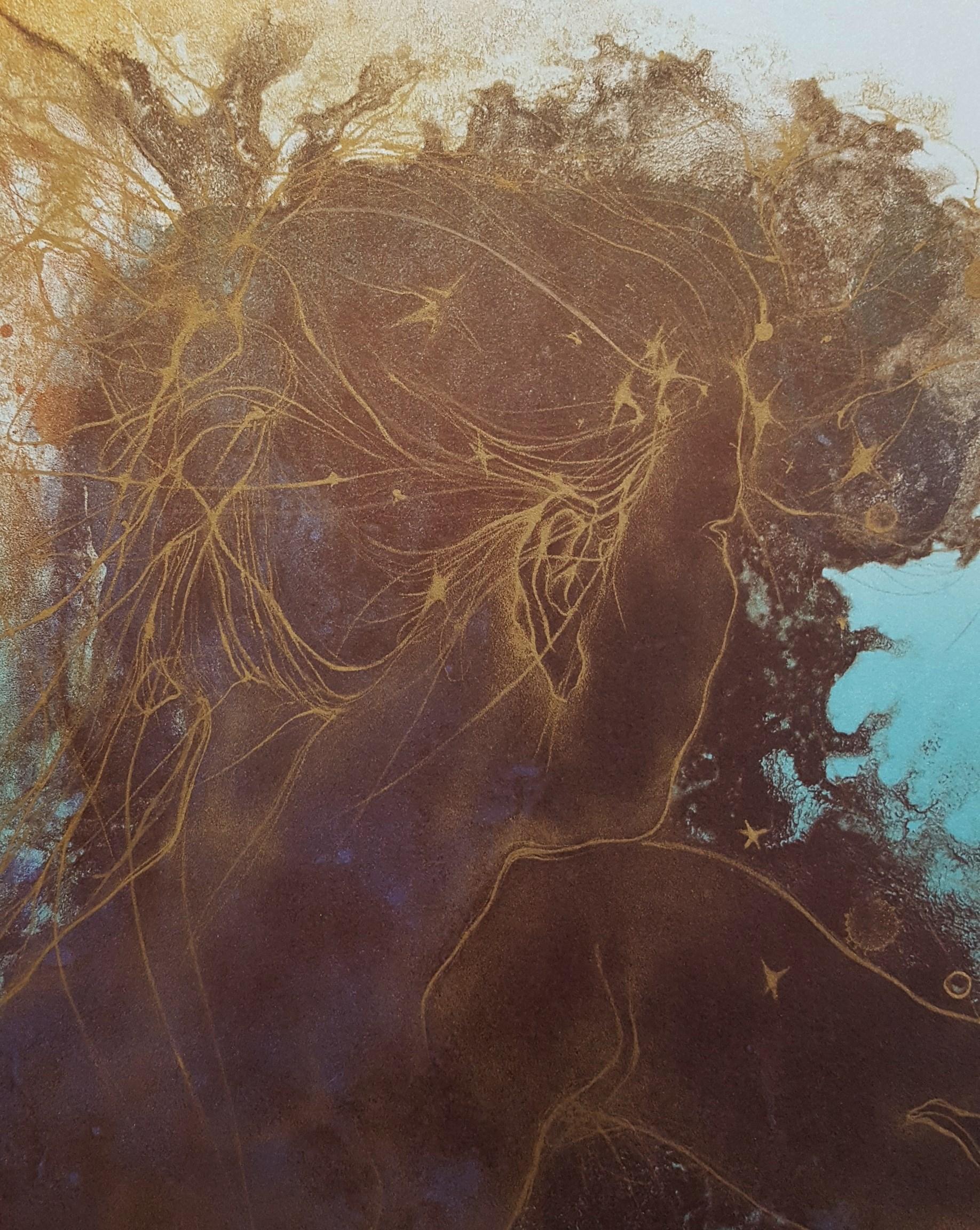 Zärtlichkeit lässt Harmonie entstehen /// Zeitgenössischer Akt Künstlerin Frau Kunst im Angebot 1