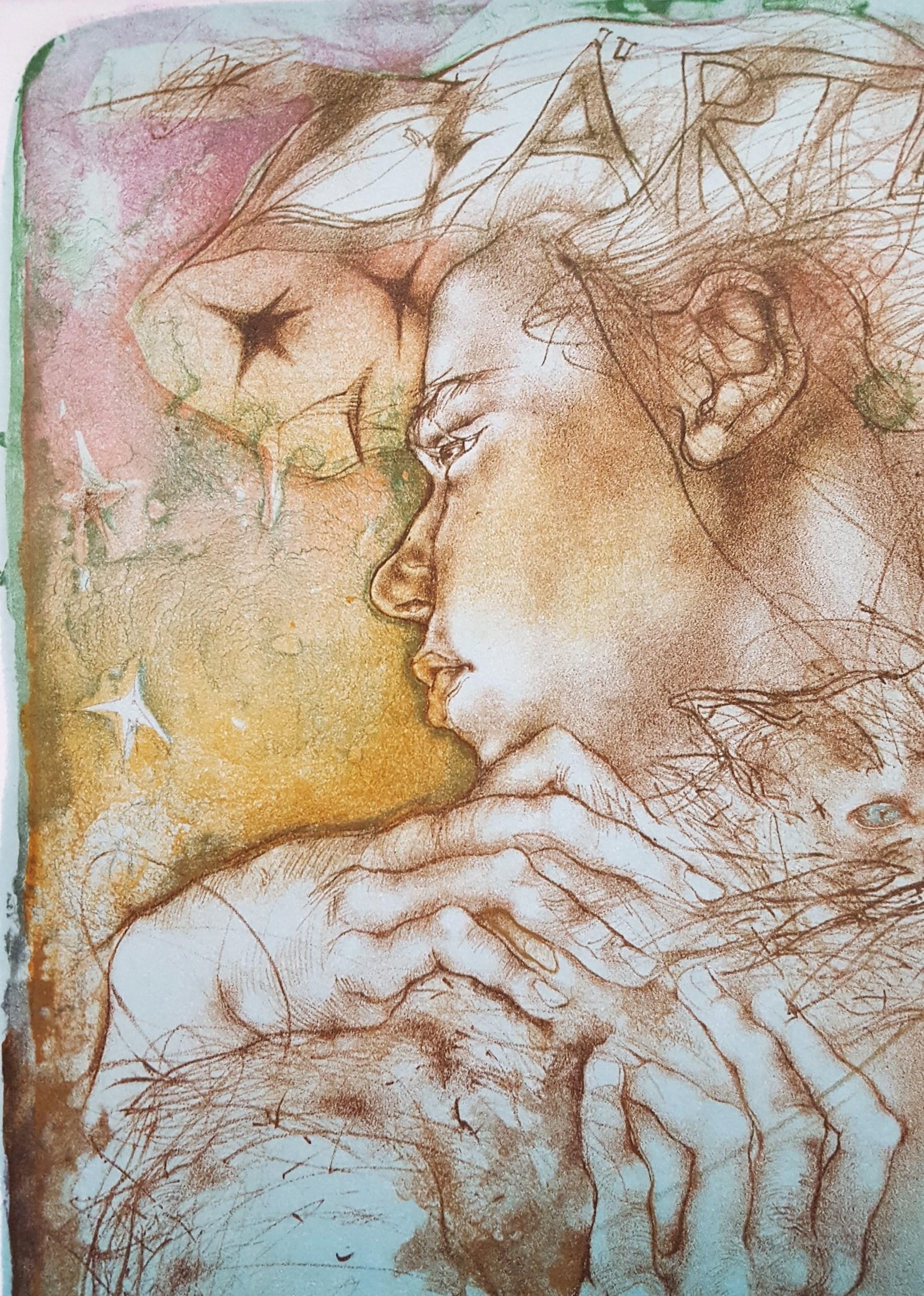 Zärtlichkeit lässt Harmonie entstehen /// Zeitgenössischer Akt Künstlerin Frau Kunst im Angebot 3
