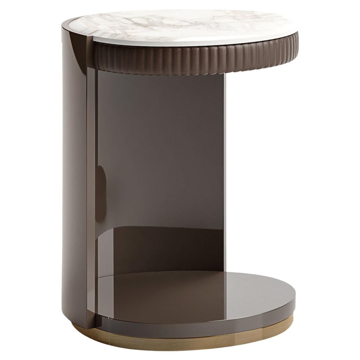 Dagmar Side Table with Marble Top