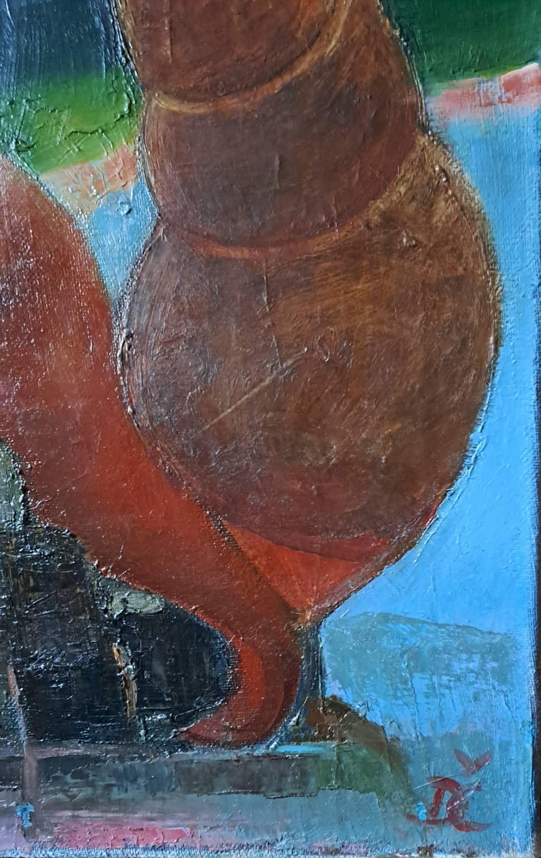 Philosopher. 2018. Oil on canvas, 60x50 cm - Painting by Dagnia Cherevichnika