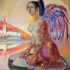 Sphinx. 2020. Oil on canvas, 70x70 cm