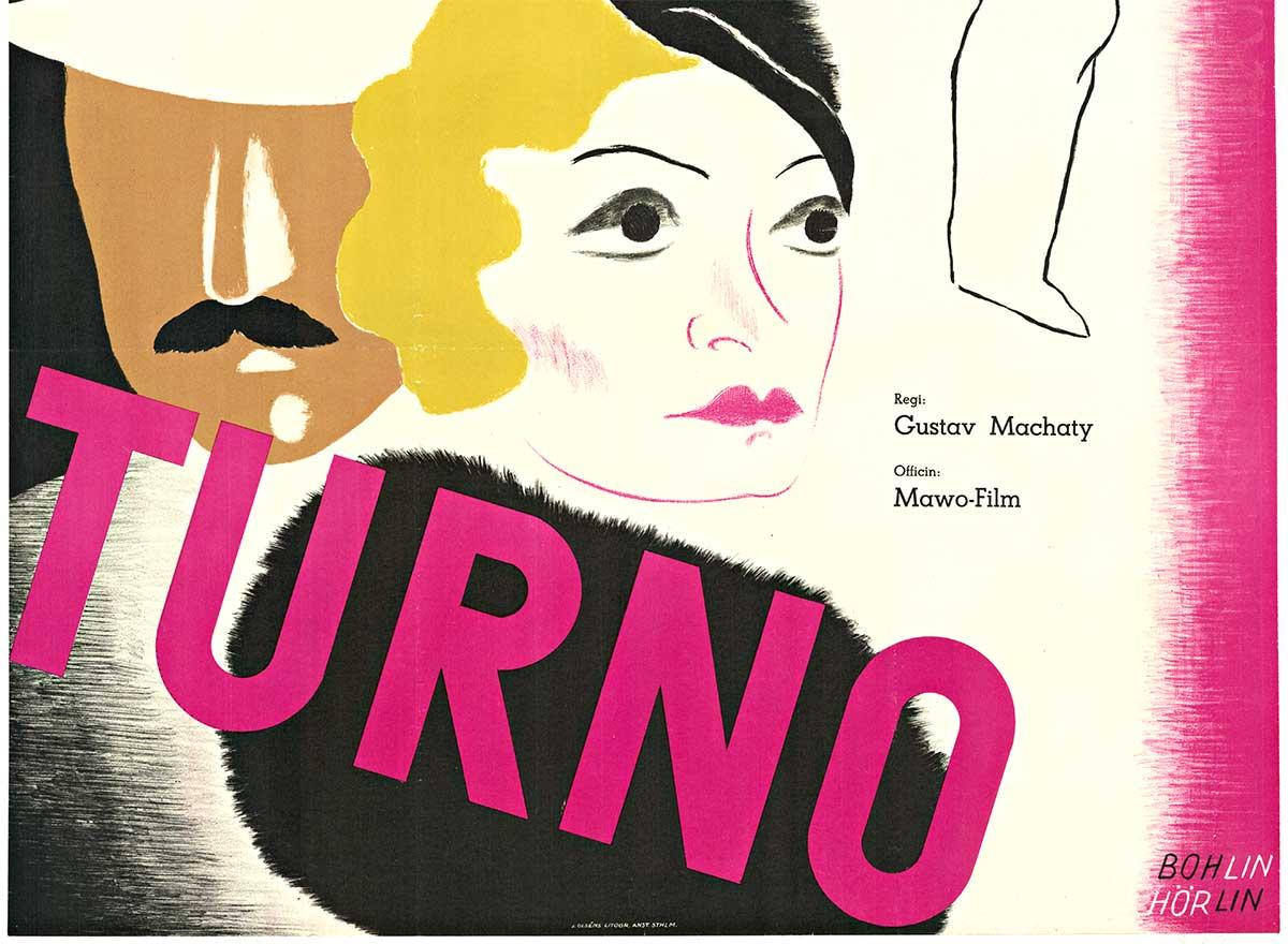 Noc-turno original  Nocturno cartel de cine sueco art decó vintage - Print Art Decó de Dagny Bohlin