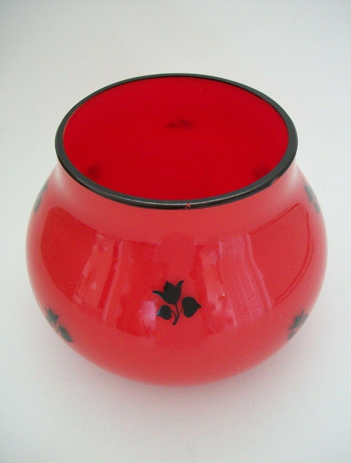 Czech Dagobert Peche, Loetz, Cased Glass Vase with Enamel Decoration, C.R, C.1915 For Sale