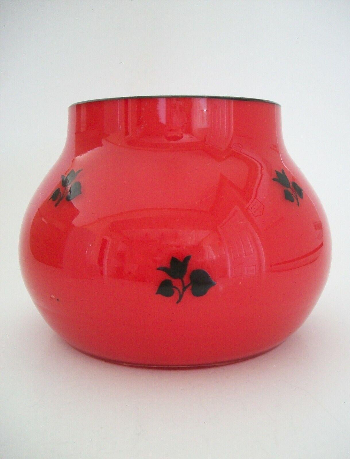 20th Century Dagobert Peche, Loetz, Cased Glass Vase with Enamel Decoration, C.R, C.1915 For Sale