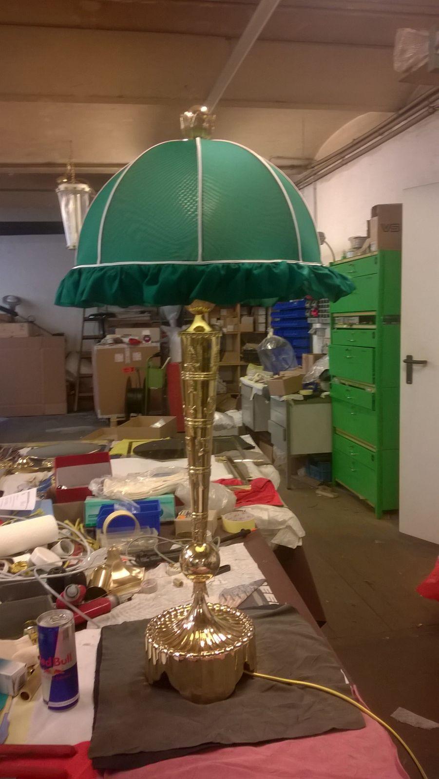 Brass Dagobert Peche Table Lamp for the Wiener Werstaette Re Edition For Sale