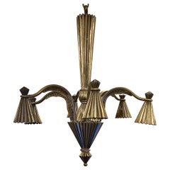 Lampadario modernista viennese Dagobert Peche del 1910 circa