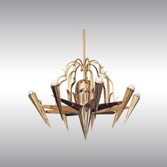 Dagobert Peche & Wiener Werkstätte Early Art Deco Chandelier, Re Edition