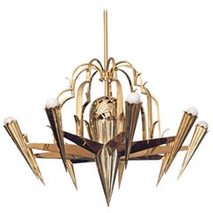 Dagobert Peche & Wiener Werkstätte Early Art Deco Chandelier, Re Edition