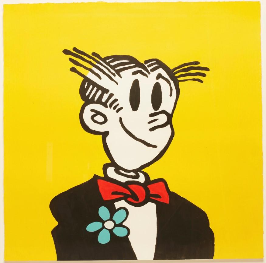 Dagwood Cartoon Character Painting In Excellent Condition For Sale In New York City, NY