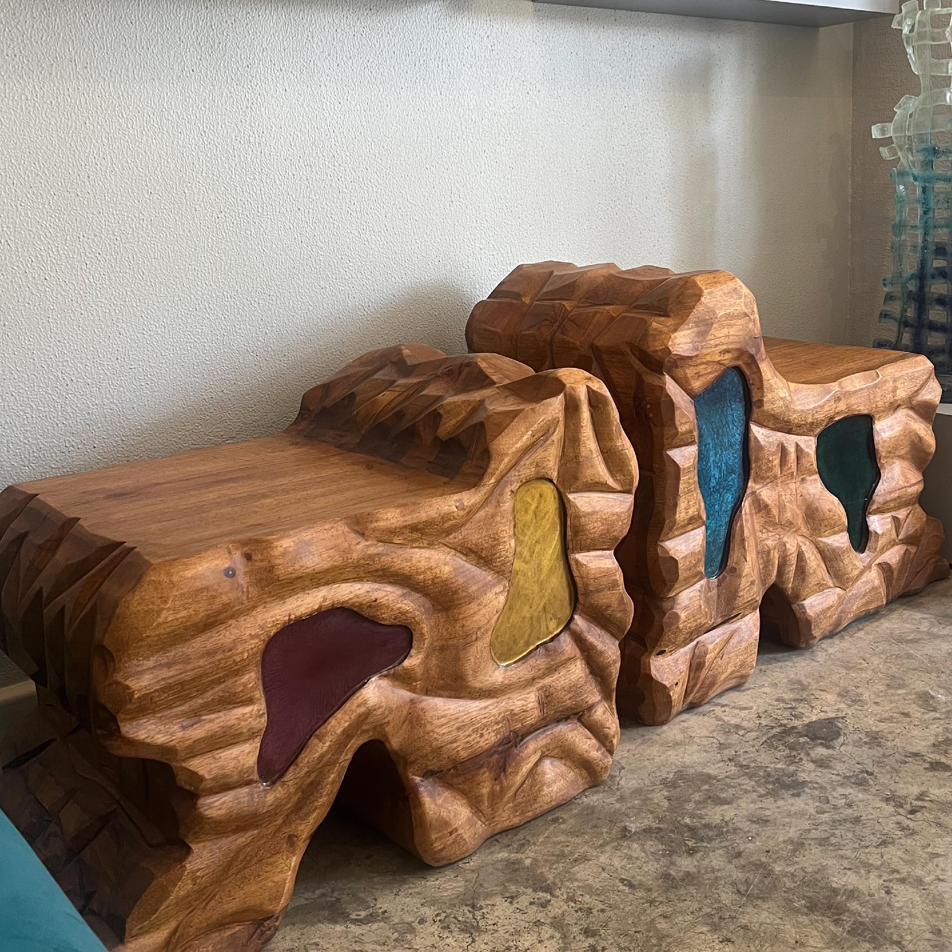 XXI secolo e contemporaneo Sgabelli in legno Dahab in vendita