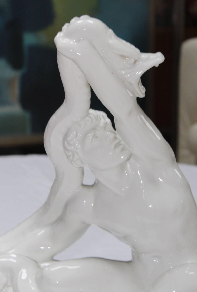 Mid-Century Modern Dahl Jensen Danish Porcelain Sculpture For Sale